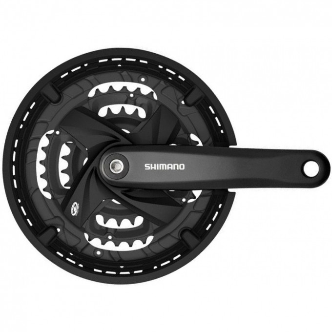Система SHIMANO ALTUS, M371, 175 мм, квадрат, 44/32/22, с болтами, с защитой, черный EFCM371E422CL Система SHIMANO ALTUS, M371, 175 мм, квадрат, 44/32/22, с болтами, с защитой, черный EFCM371E422CL