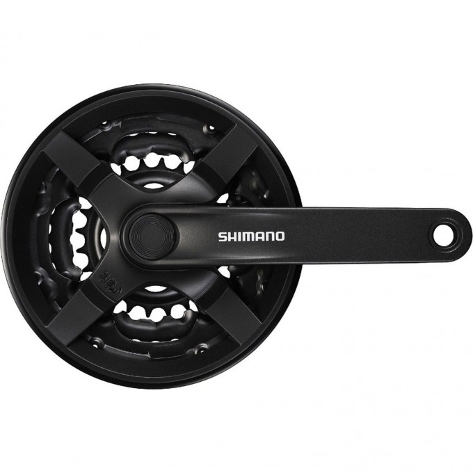 Система SHIMANO TOURNEY TY301, 150 мм, квадрат, 42/34/24, с защитой, черный, без упаковки AFCTY301K244CL Система SHIMANO TOURNEY TY301, 150 мм, квадрат, 42/34/24, с защитой, черный, без упаковки AFCTY301K244CL