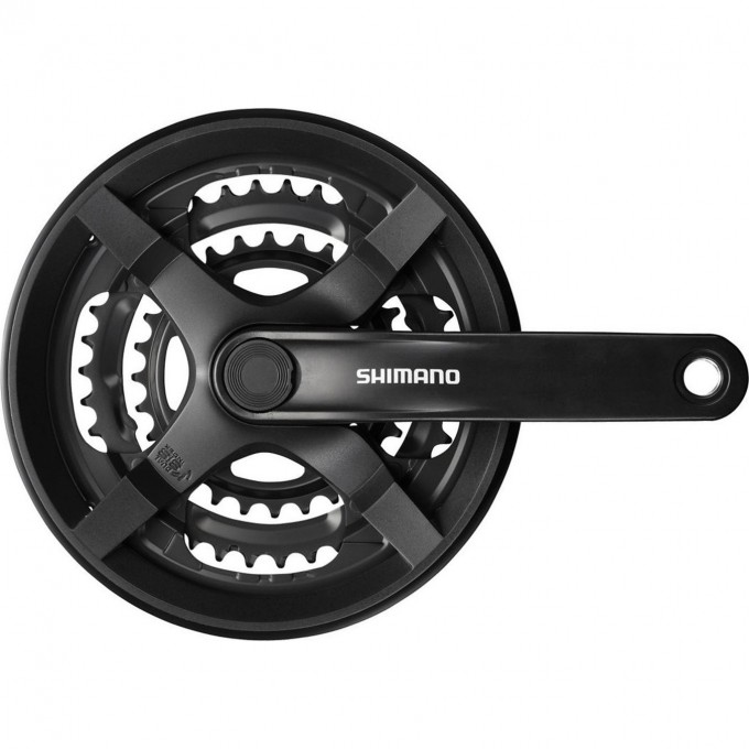 Система SHIMANO TOURNEY TY301, 170 мм, квадрат, 48/38/28, с защитой, черный, без упаковки AFCTY301C888CL Система SHIMANO TOURNEY TY301, 170 мм, квадрат, 48/38/28, с защитой, черный, без упаковки AFCTY301C888CL