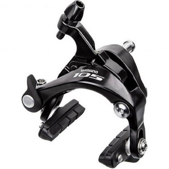 Тормоз клещевой SHIMANO 105 R7000, задний, черный, колодки R55C4, болт 27,5, гайки: 10,5мм, IBRR7000AR82AL