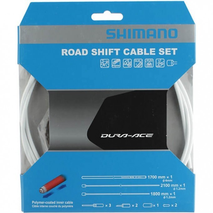 Трос+оплетка переключения SHIMANO OT-SP41, шоссе, полимерн. покр., 1700мм Y63Z98920 Трос+оплетка переключения SHIMANO OT-SP41, шоссе, полимерн. покр., 1700мм Y63Z98920